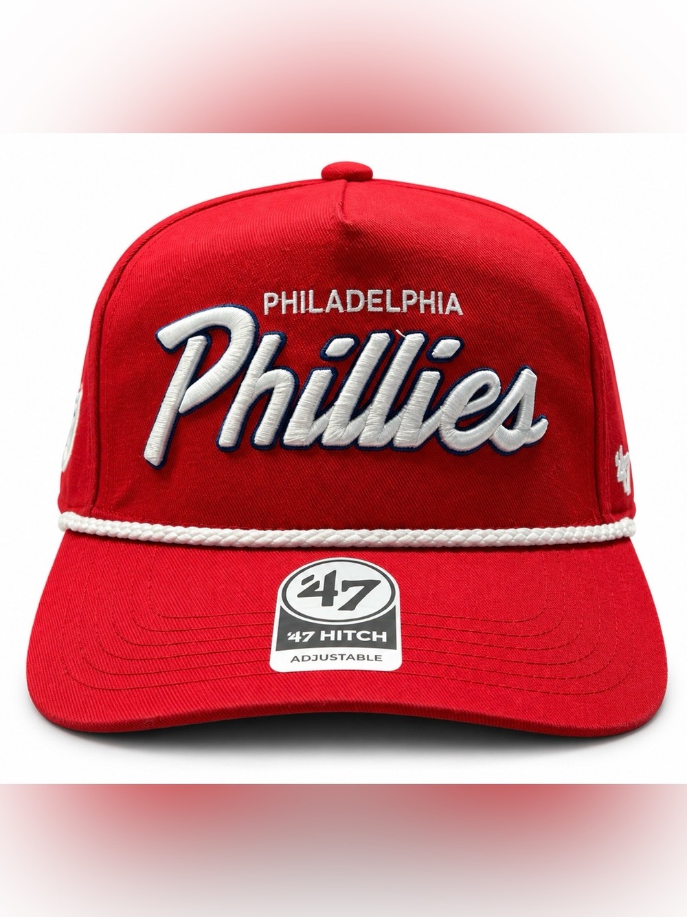 'Philadelphia Phillies ’47 Dropshadow Rope Hitch Snapback Hat Red Blue Brim